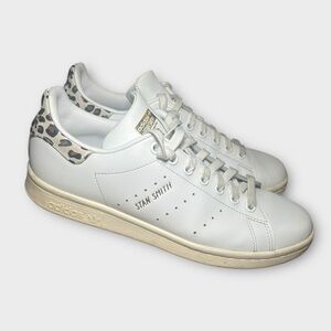 Adidas Stan Smith White Leopard Print Women's Shoes Casual Sneakers IE4634